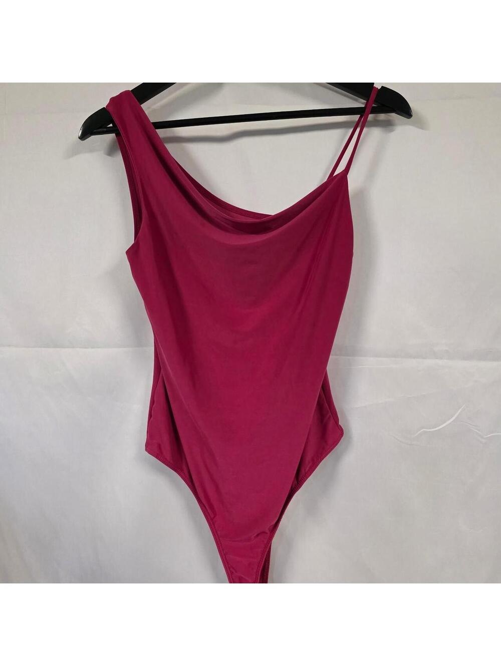 AllSaints Women's Pink and Burgundy Bodysuit